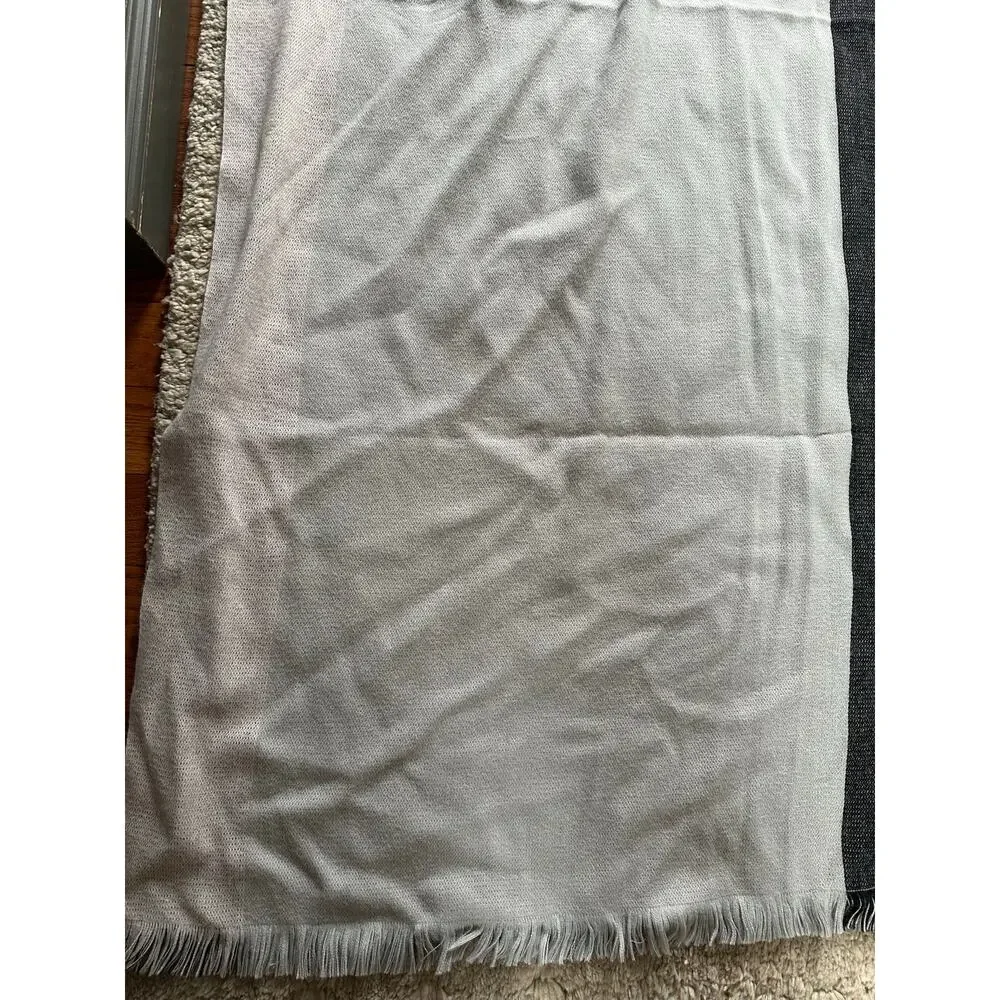 Shupaca alpaca blend throw blanket gray fringed 50x72”